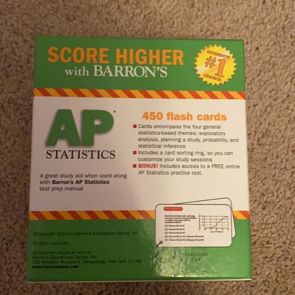 Barron’s AP Statistics Flashcards - Picture 4 of 7